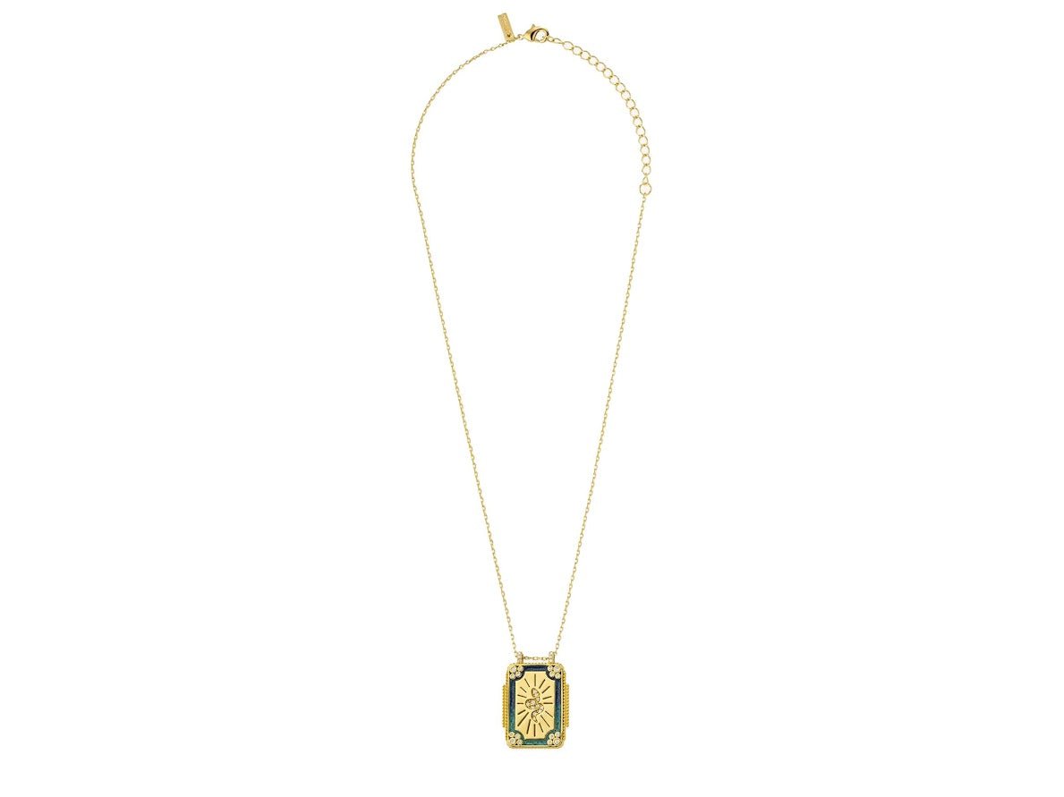Gold Snake Charm Necklace