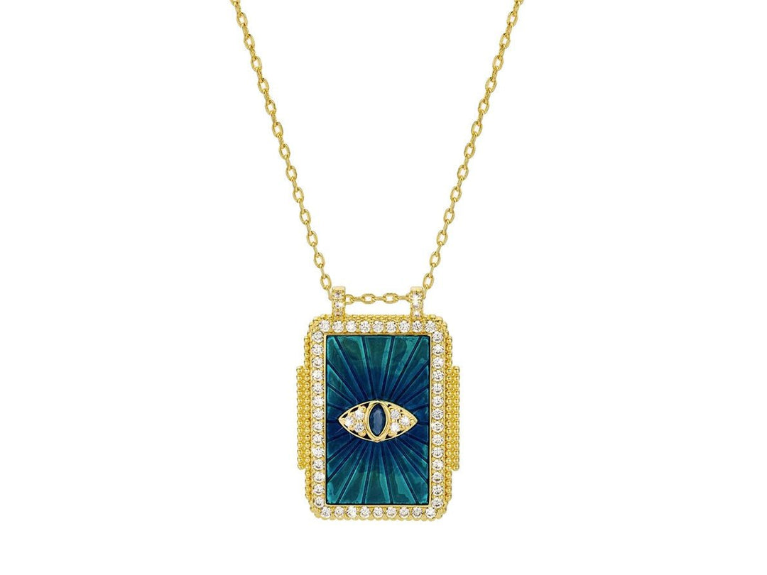 Blue Evil Eye Pendant Necklace