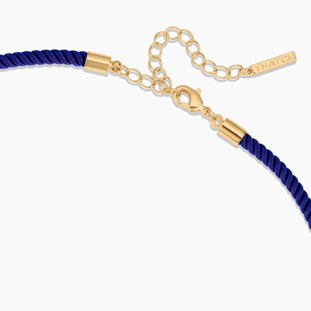 Navy Silk Cord Necklace