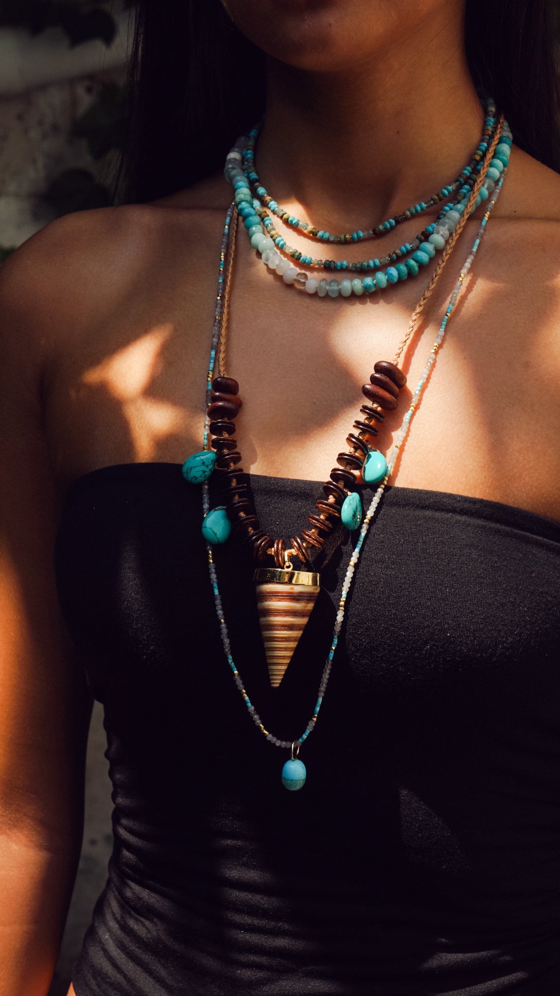 Telescopium Shell Charm Necklace