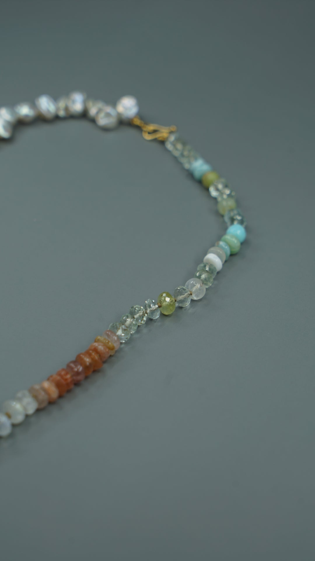 9k Multiple Gemstone Necklace