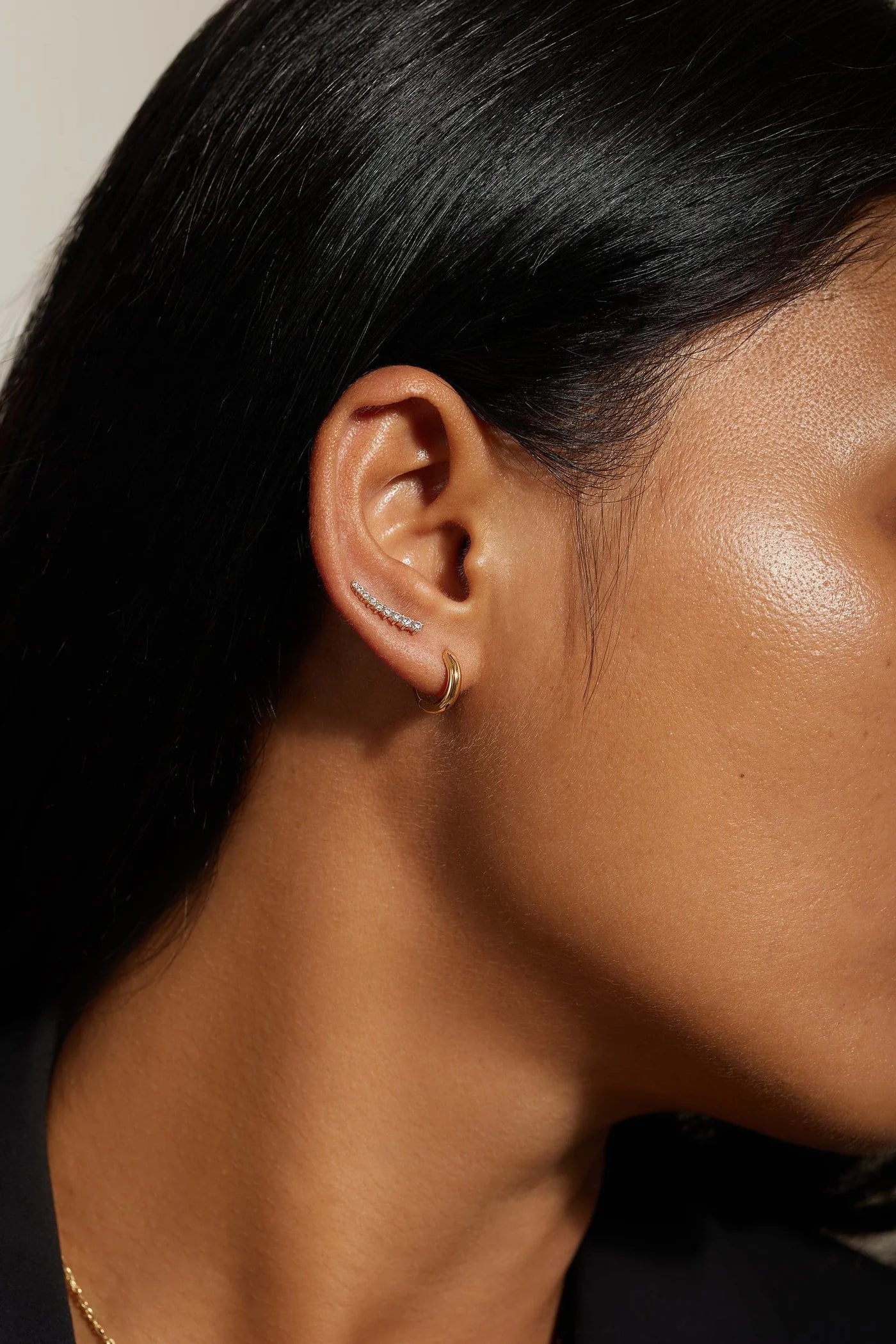 Gold Micro Huggie Hoops