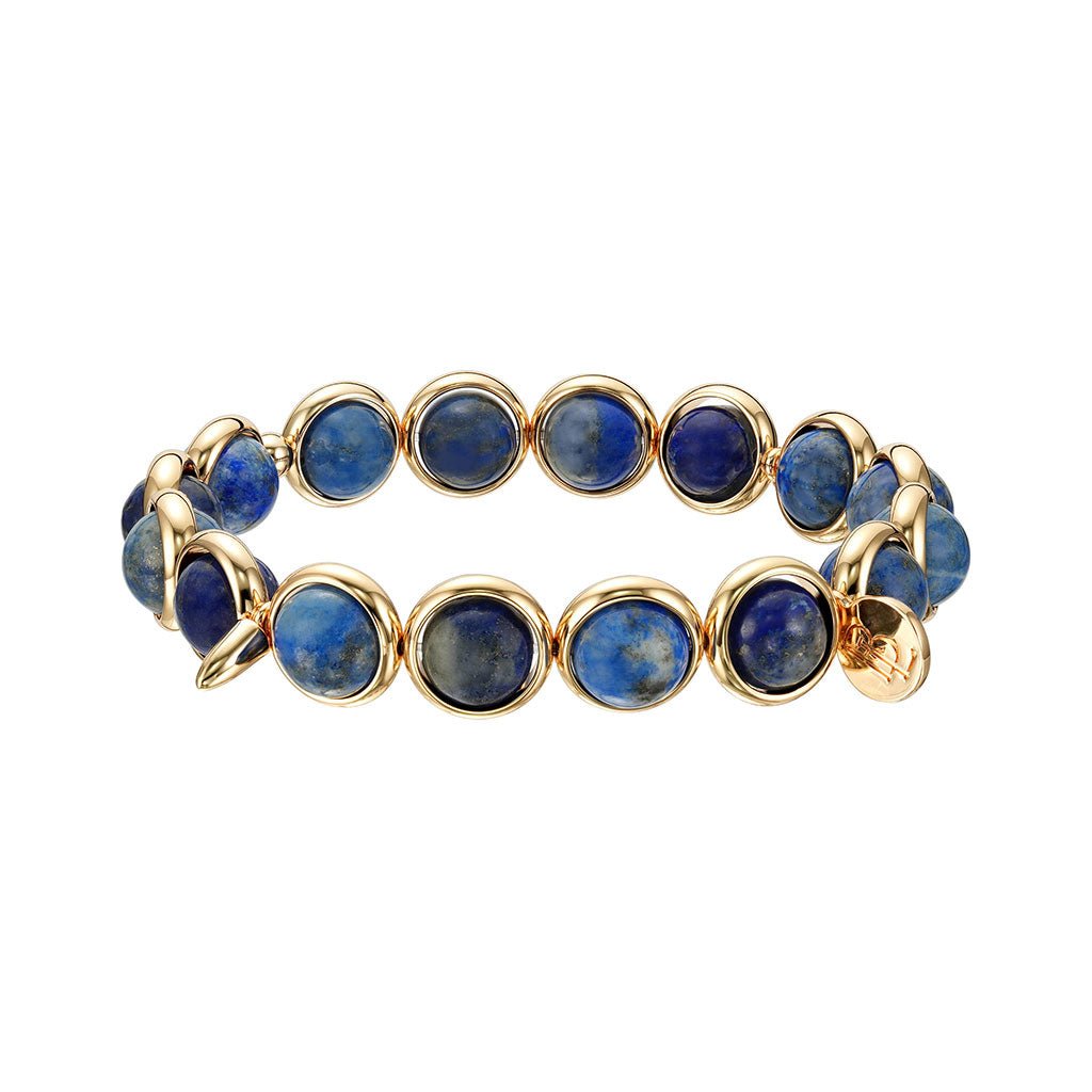 Lapis Bracelet with Spikes