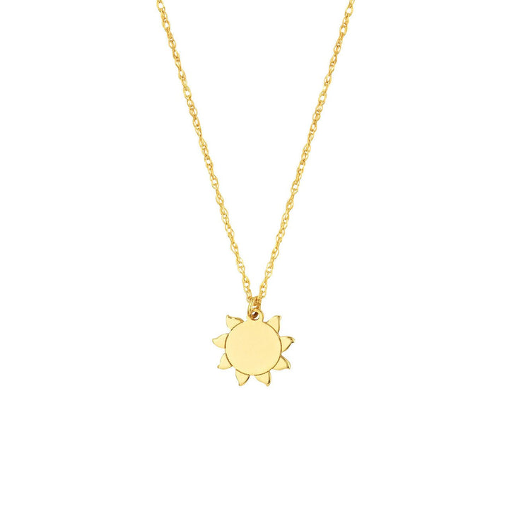 14k Mini Sun Necklace