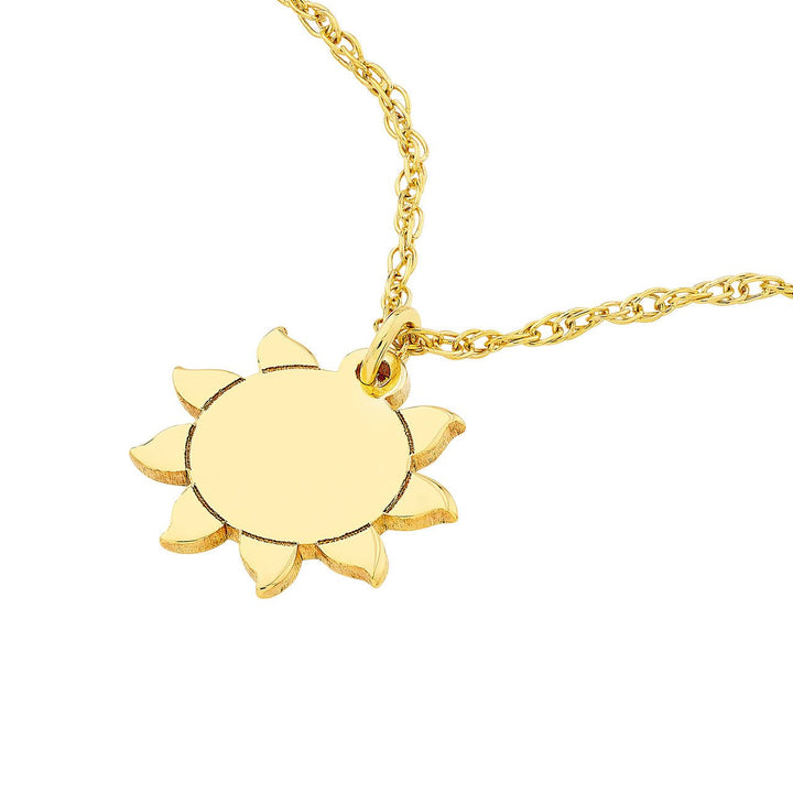 14k Mini Sun Necklace