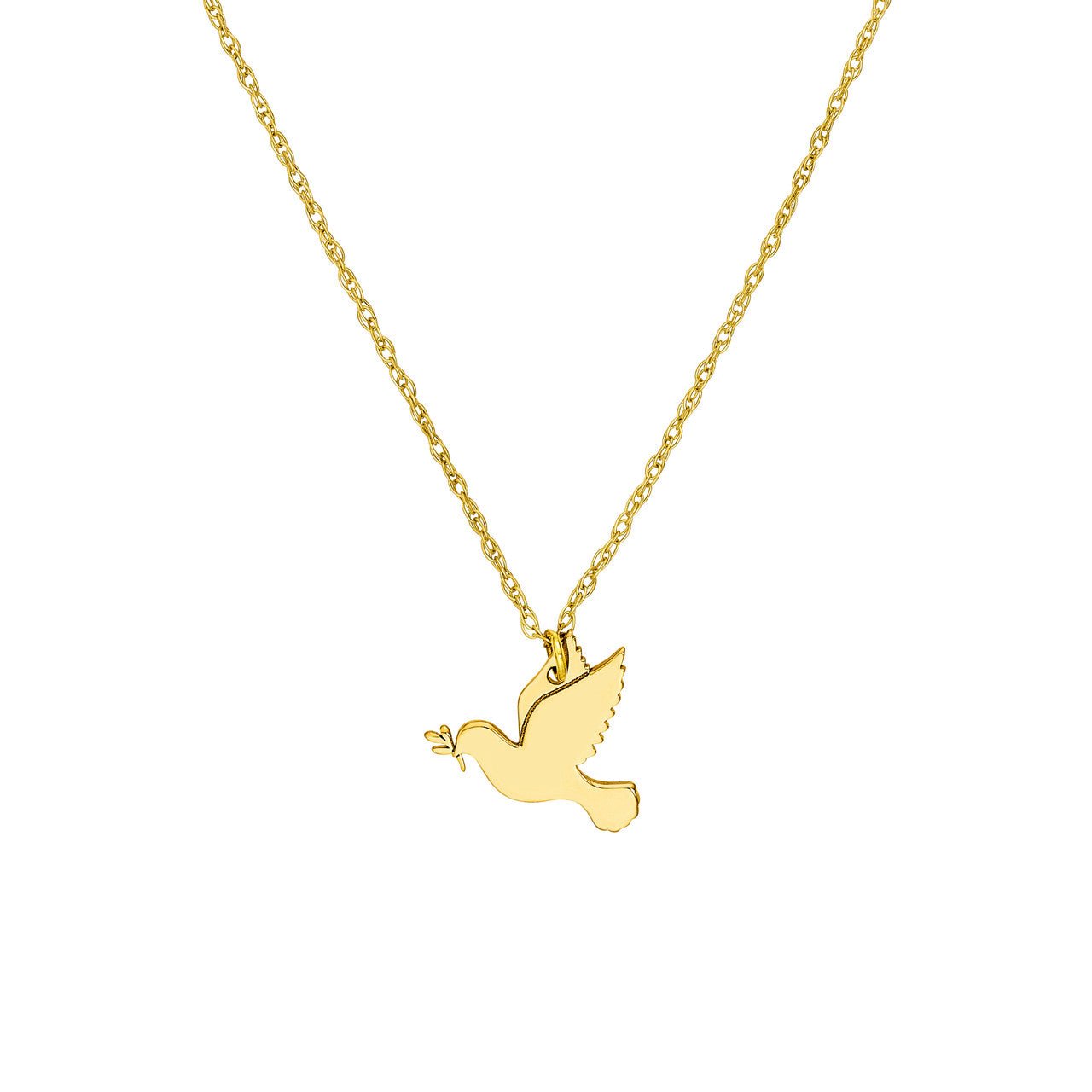 14k Peace Dove Necklace