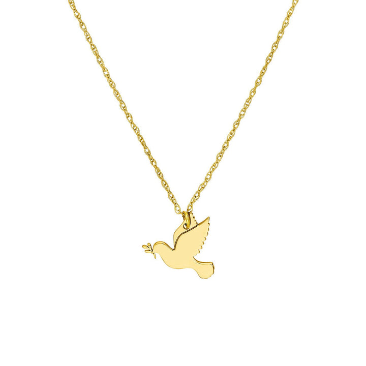 14k Peace Dove Necklace