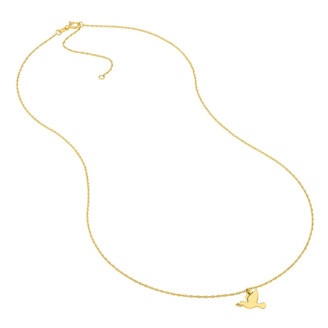 14k Peace Dove Necklace