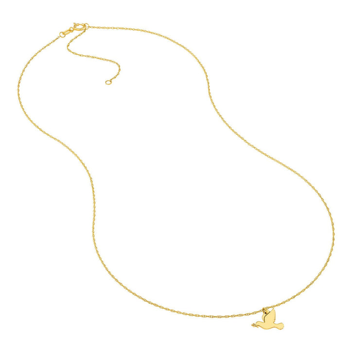 14k Peace Dove Necklace