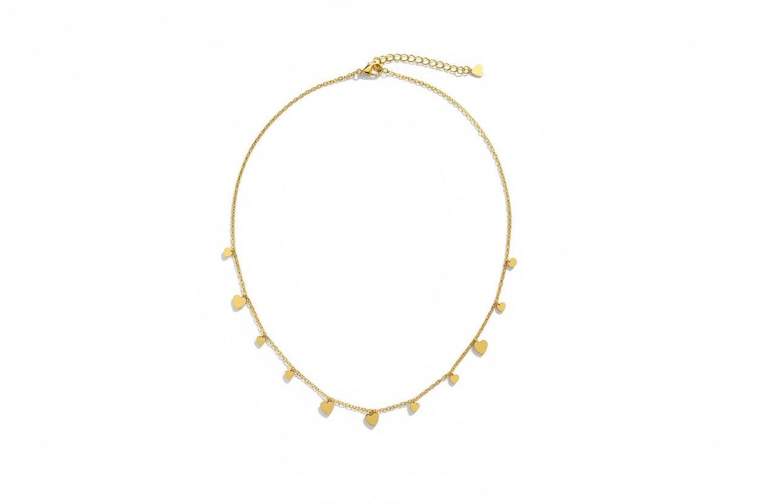Gold Multiple Heart Necklace