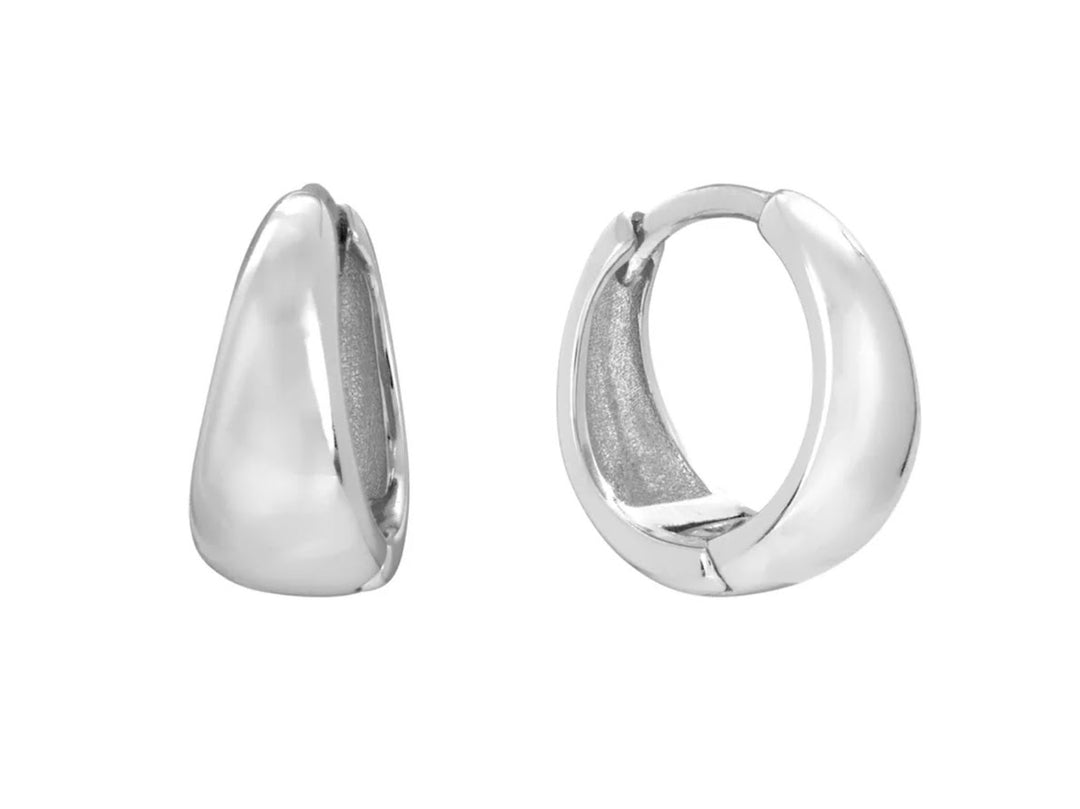 Silver Huggie Hoops