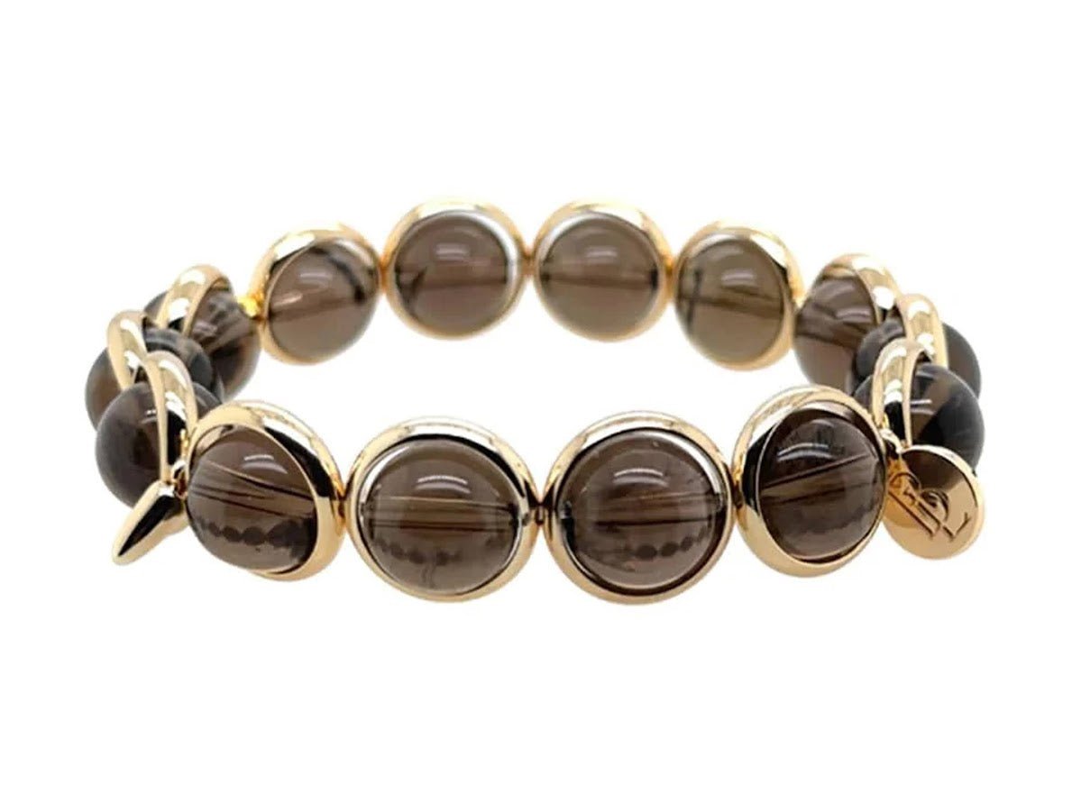 Smoky Quartz Bracelet with Spikes