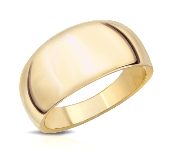 Gold Tapered Dome Ring