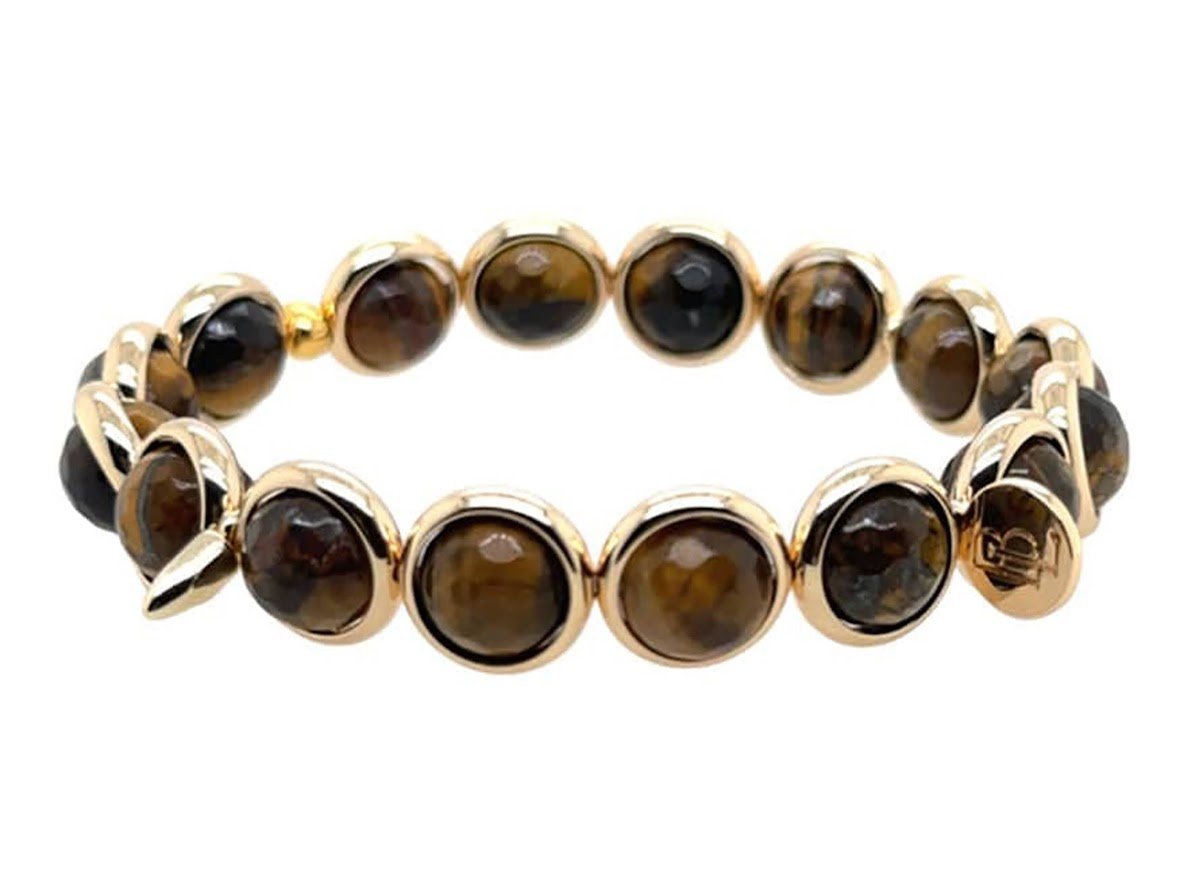 Tiger Eye Bracelet with Spikes