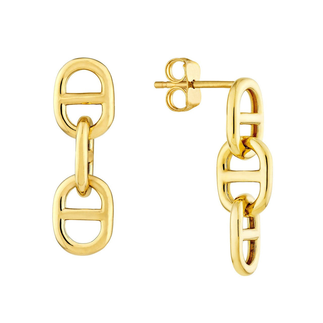 14k Double Hermes-Style Link Earrings