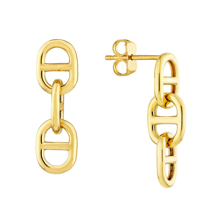 14k Double Hermes-Style Link Earrings