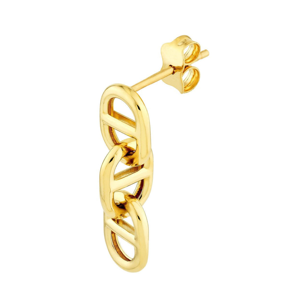 14k Double Hermes-Style Link Earrings