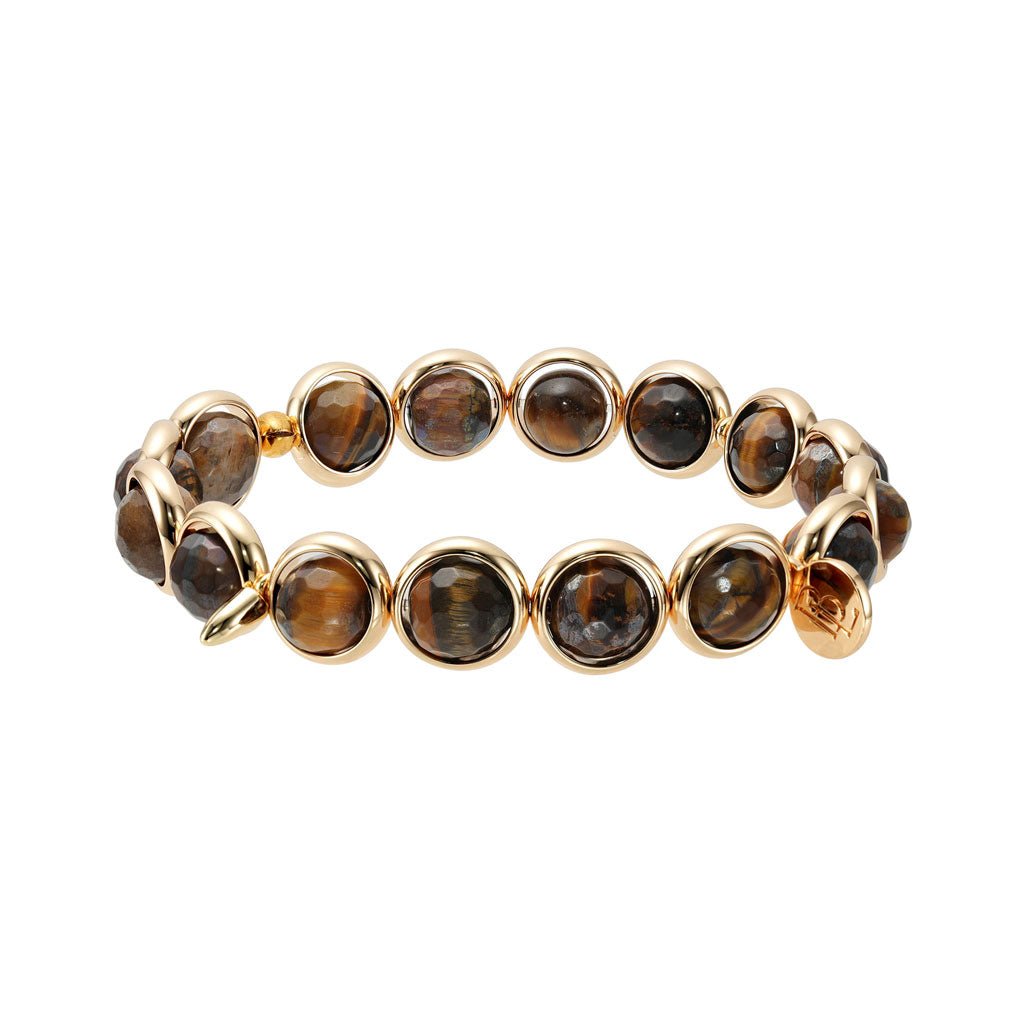 Tiger Eye Bracelet with Spikes