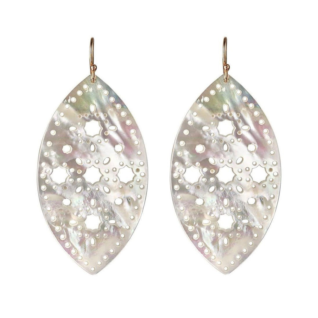 Mother of Pearl Marquis Earrings