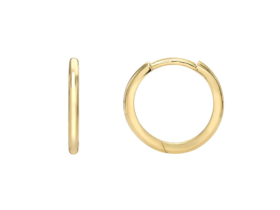 14k Medium Gold Huggie Hoops