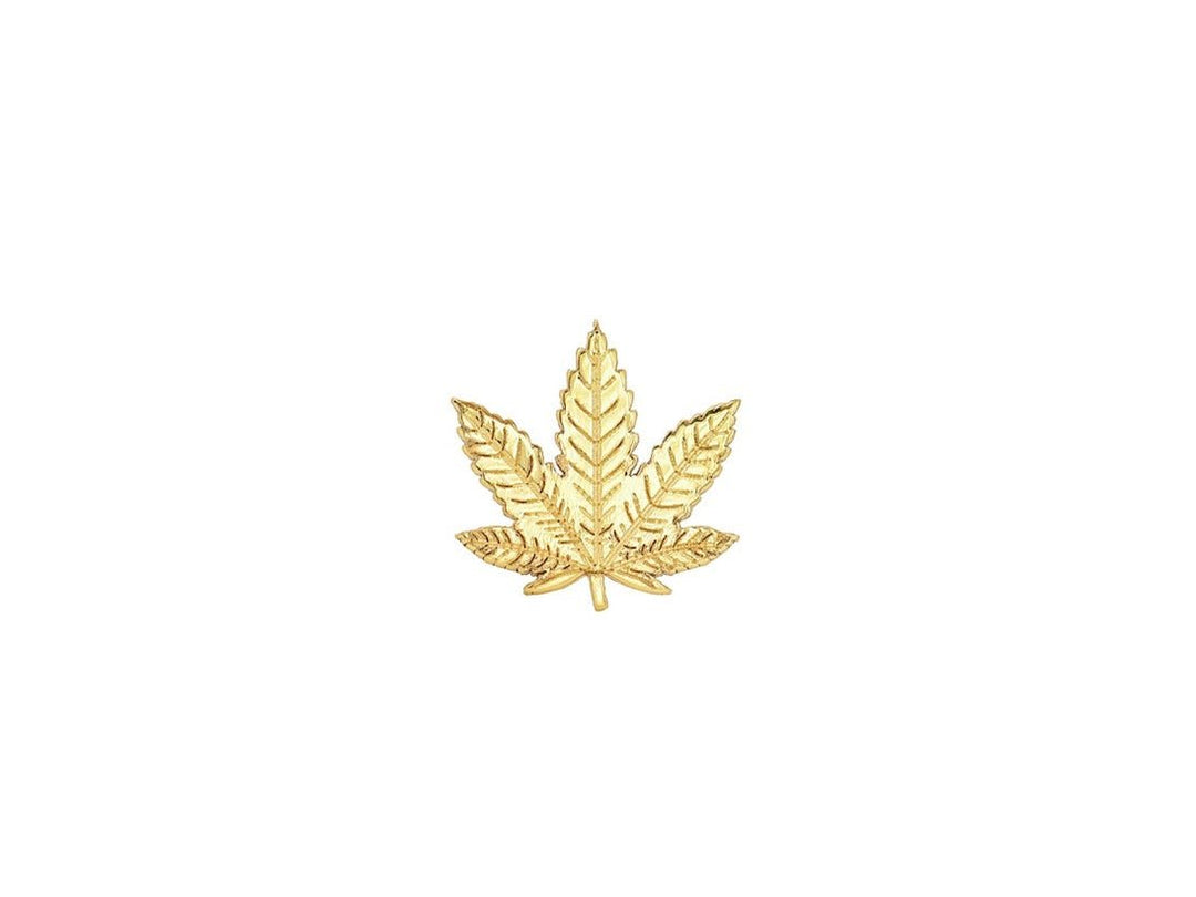 14k Gold Mary Jane Leaf Stud