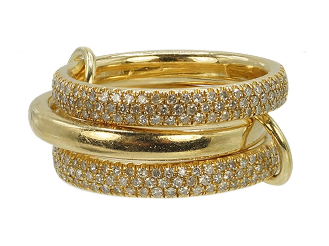 18k Triple Diamond Bands
