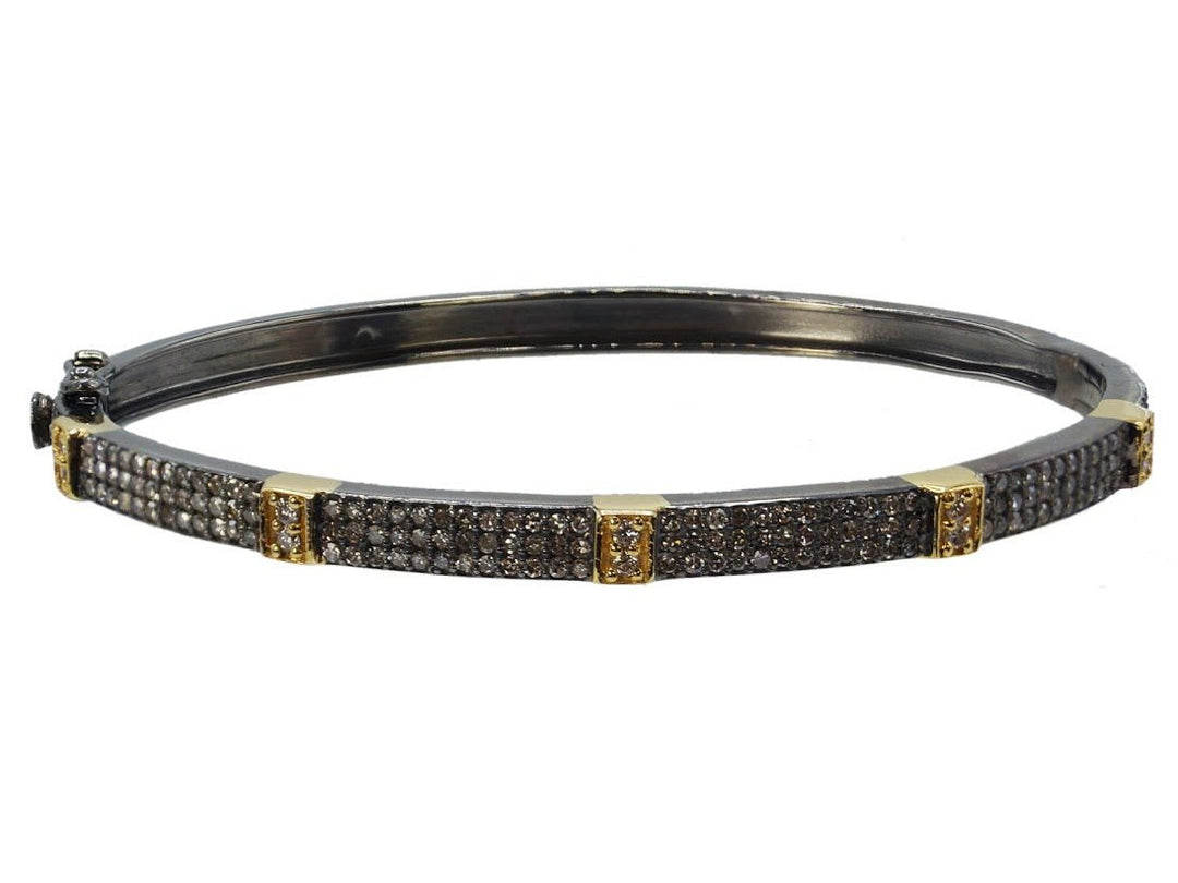 14k Diamond Bangle