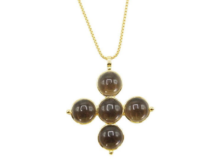 Five Stone Smoky Quartz Necklace