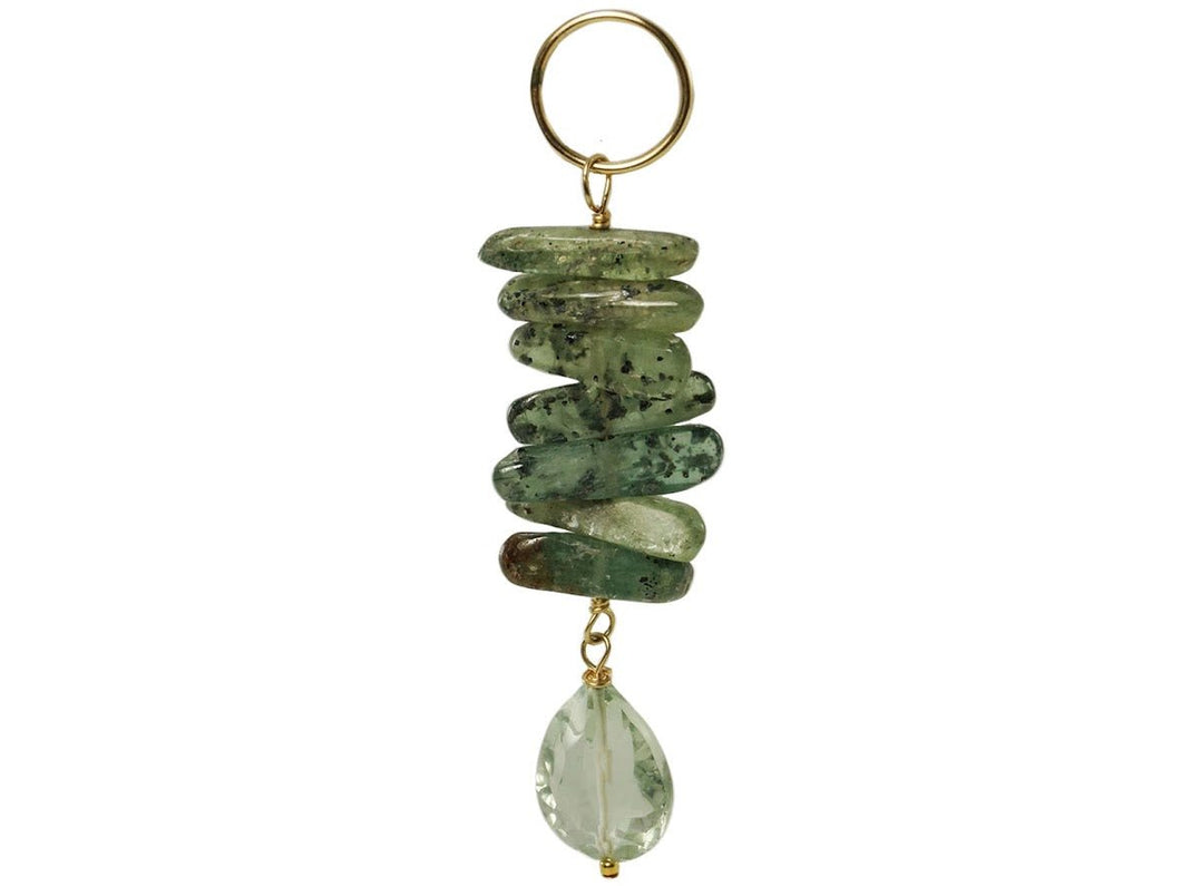 Kyanite Stack and Green Amethyst Charm