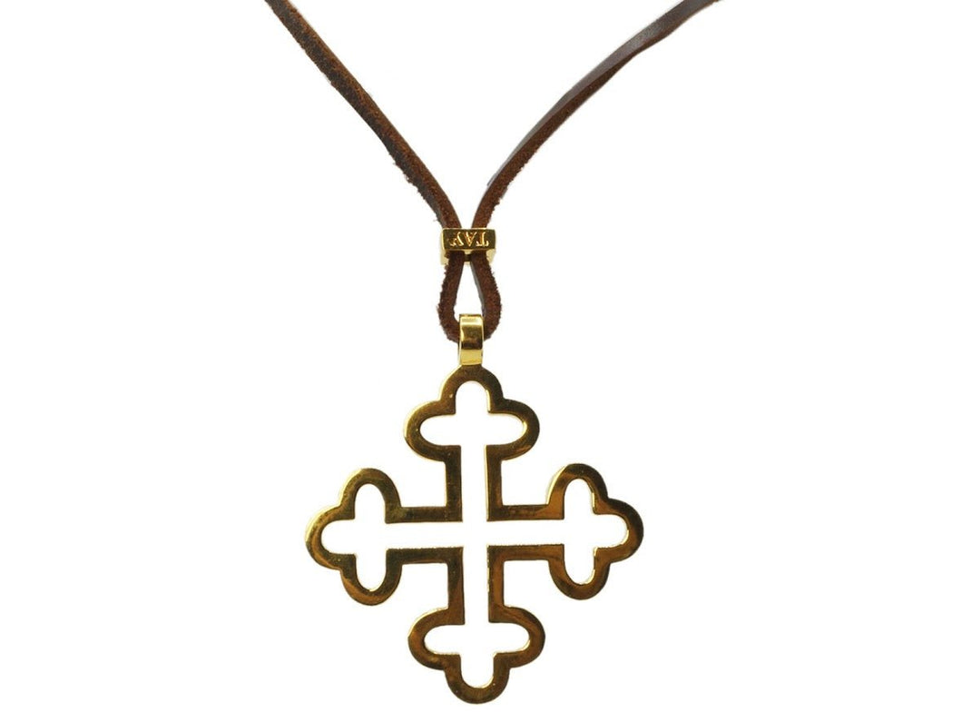 Coptic Cross on Leather Cord