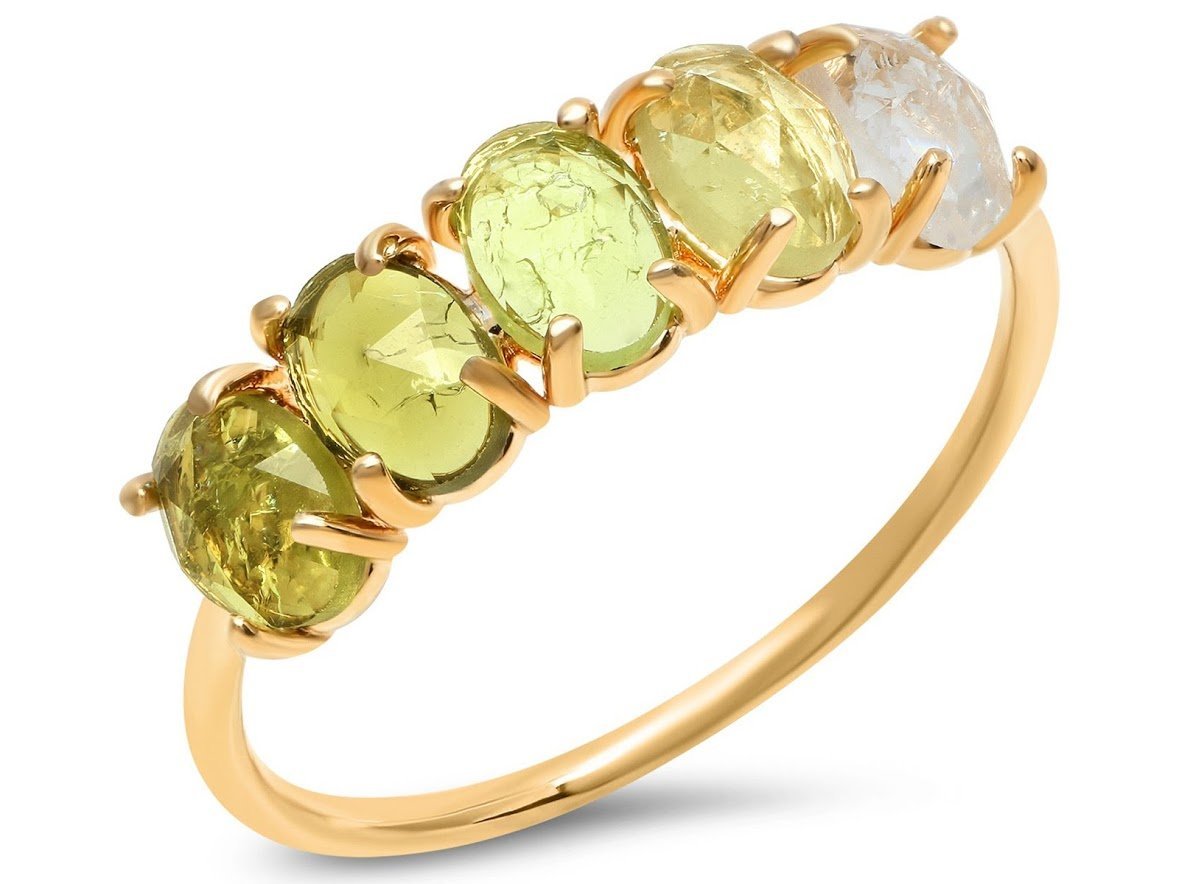 Pale Green Ombre Ring