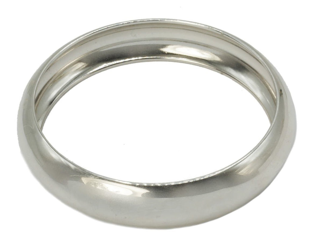 Silver Medium Domed Bangle Bracelet