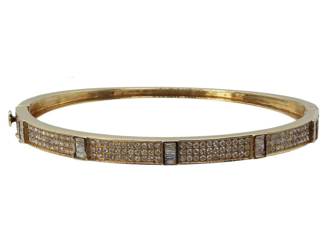 14k Gold and Diamond Bangle