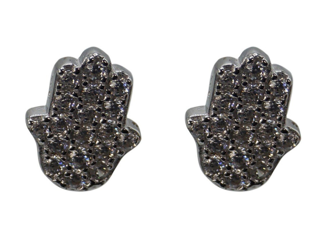 Mini Hamsa Stud Earrings