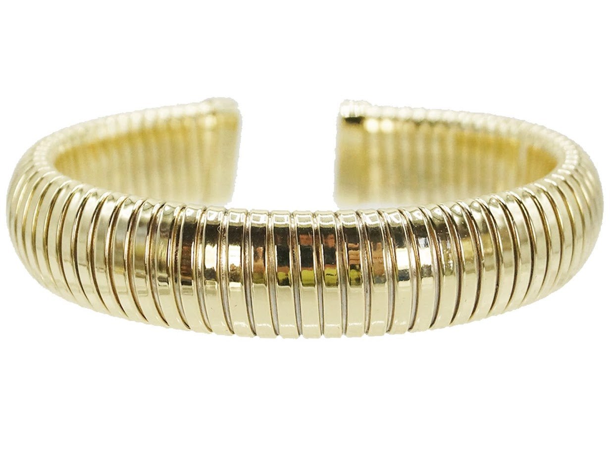 Gold Cobra Open Cuff .5 Inch