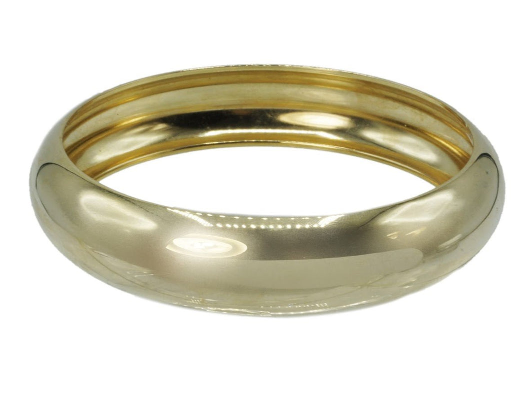 Gold Medium Domed Bangle Bracelet