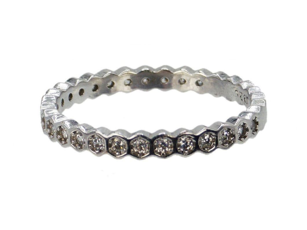 Delicate Silver Eternity Band