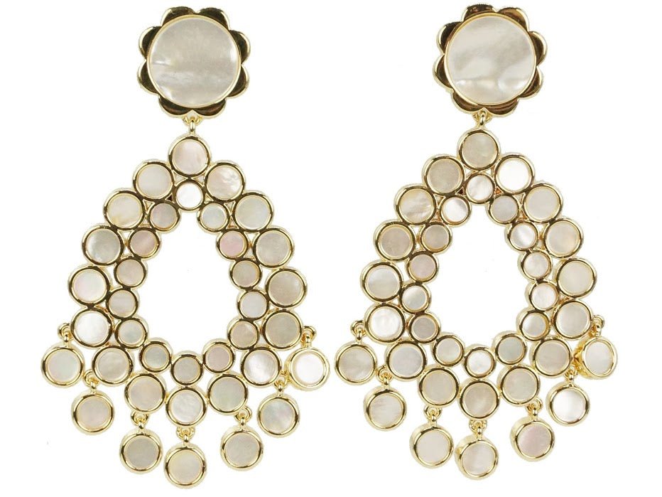 Chandelier Earrings with Mother of Pearl