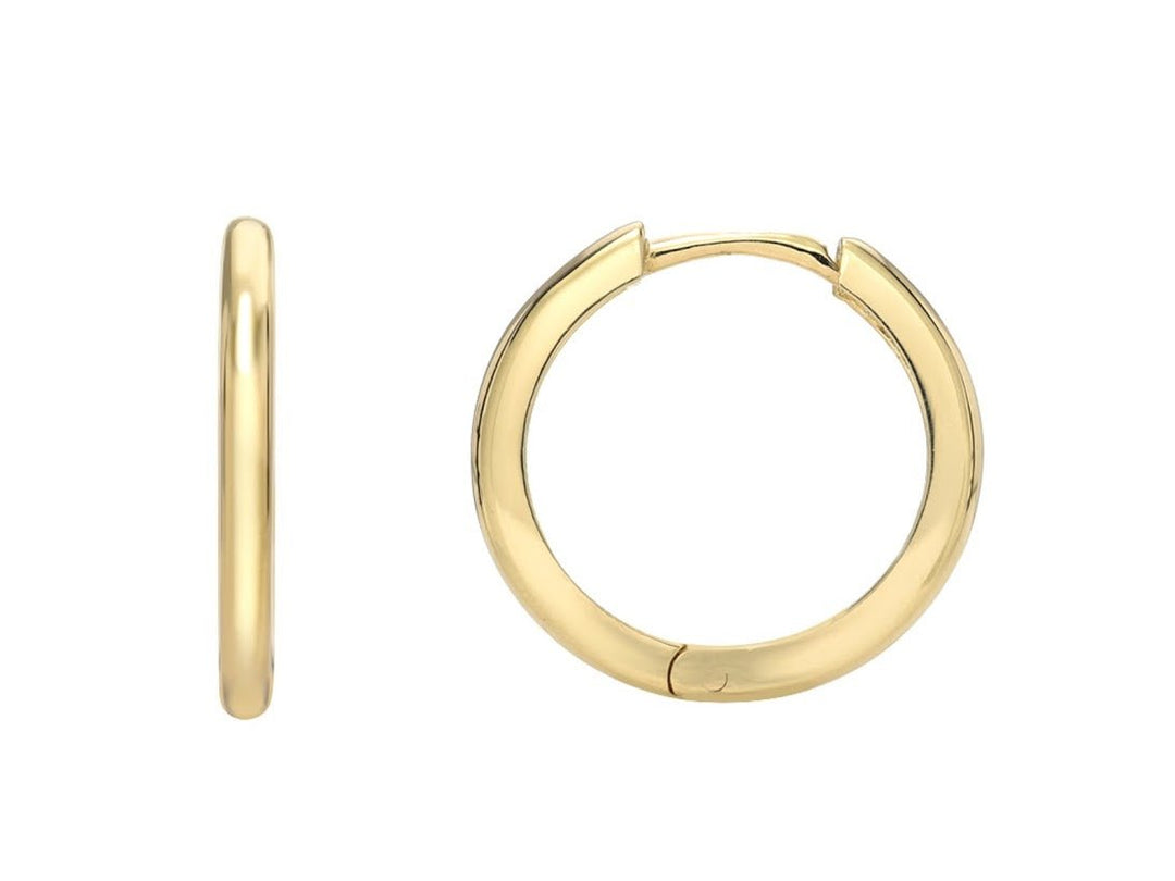 14k Large Gold Huggie Hoops