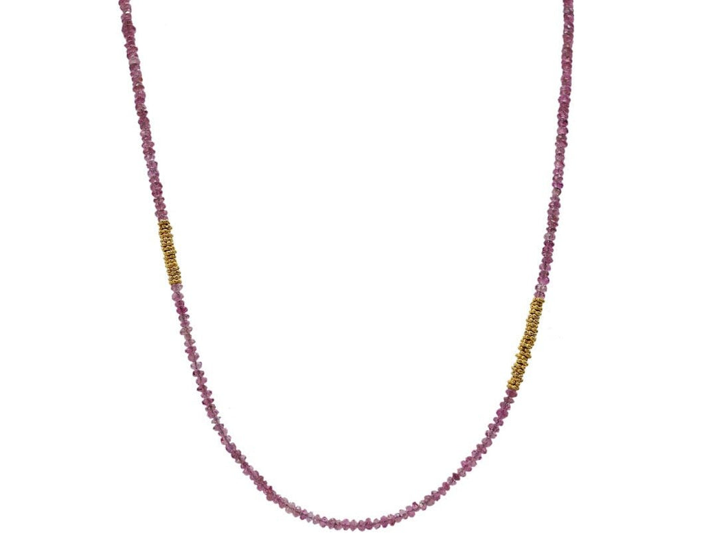 Small Pink Tourmaline Strand Necklace