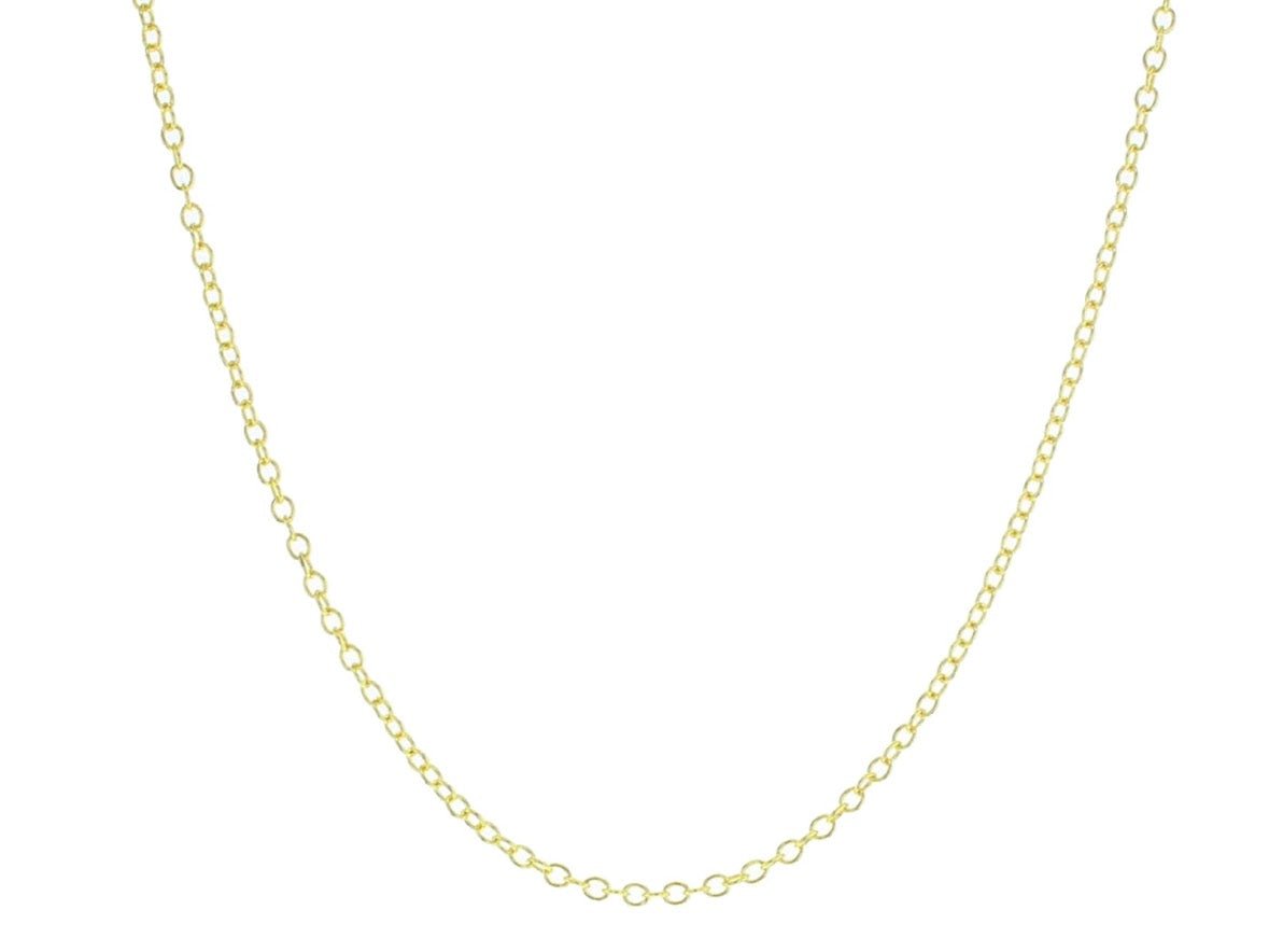 Gold Vermeil Faceted Cable Chain