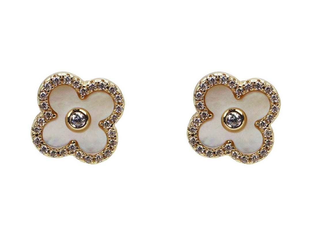 MOP Clover Stud Earrings