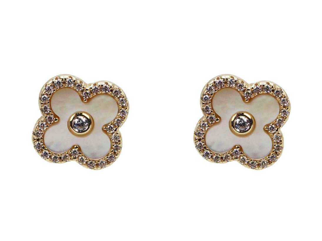 MOP Clover Stud Earrings