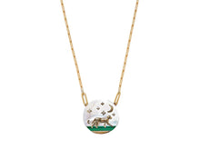 Load image into Gallery viewer, 9k/18k Malachite, MOP, and Enamel Starry Dreams Necklace
