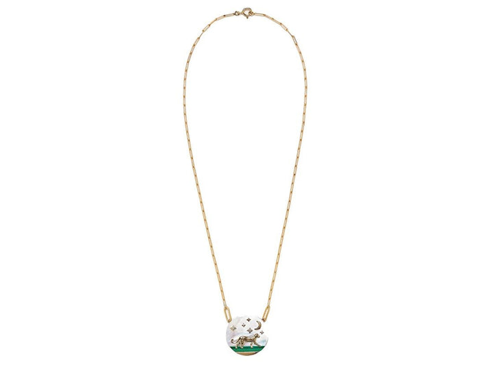 9k/18k Malachite, MOP, and Enamel Starry Dreams Necklace