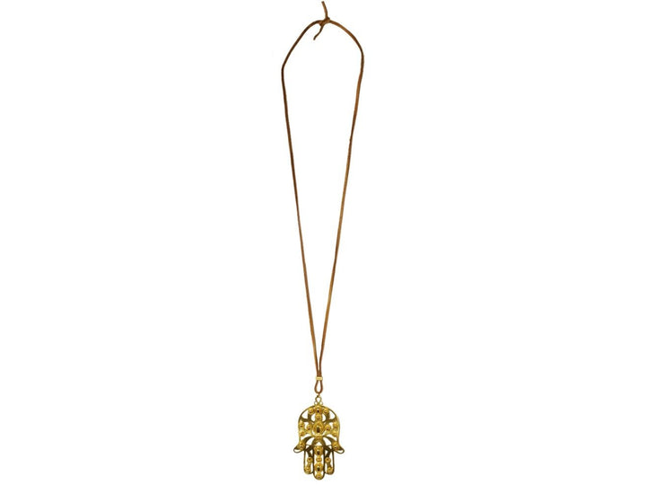 Large Hamsa Pendant Necklace