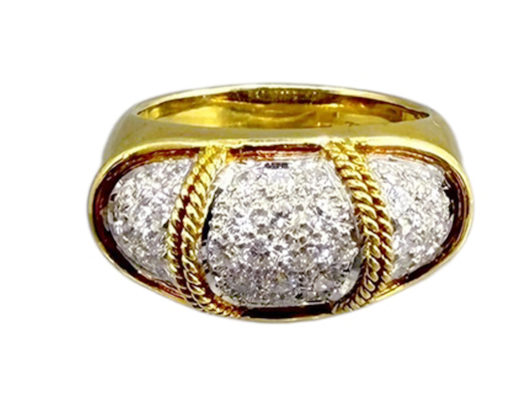 18k Estate Ring with Diamonds