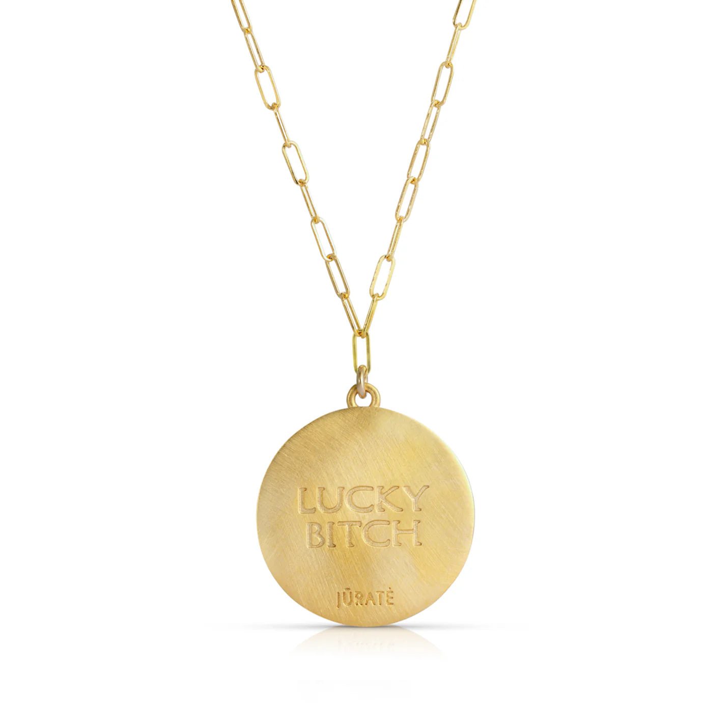 Gold Horseshoe Pendant Necklace