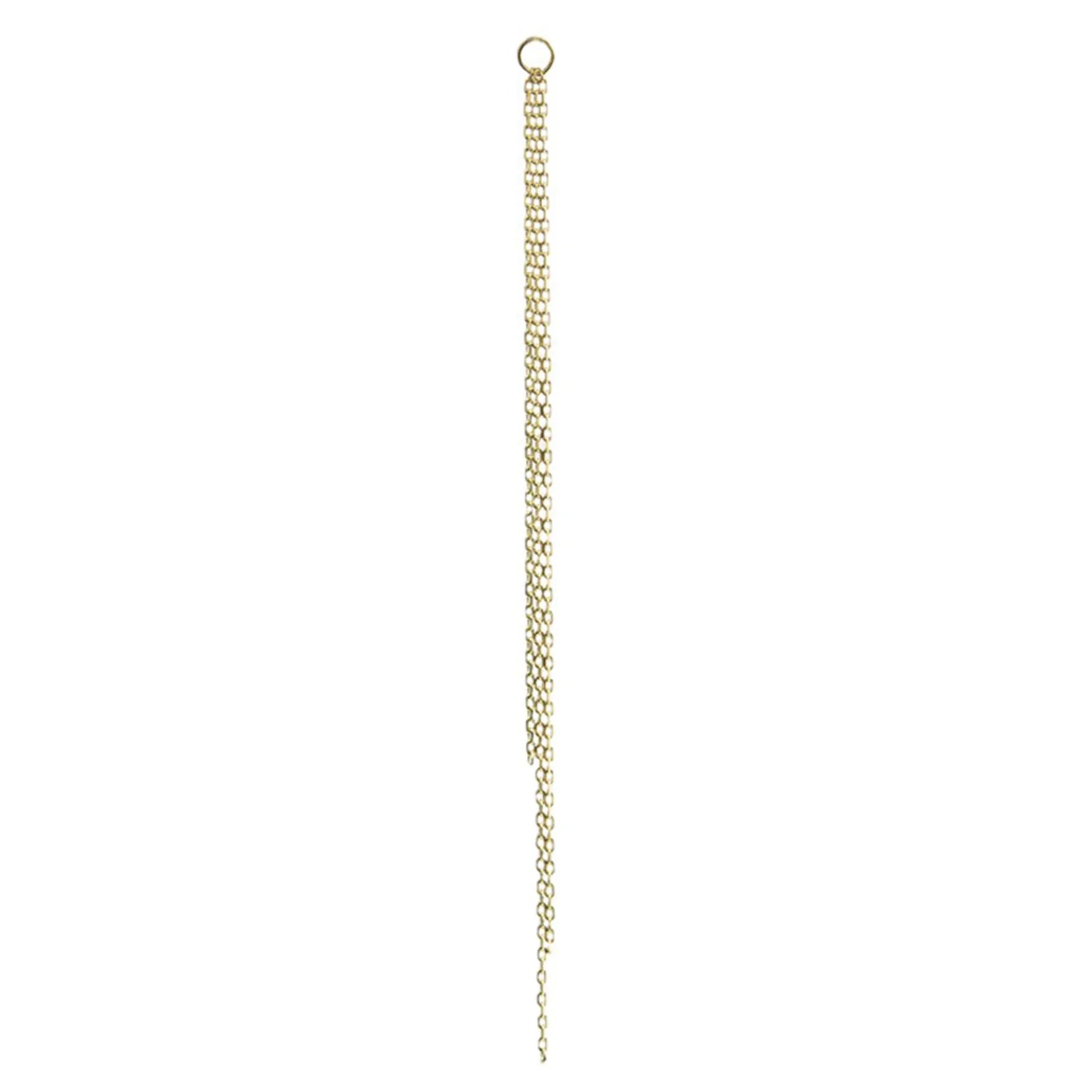 9k Gold Long Chain Drop Charm