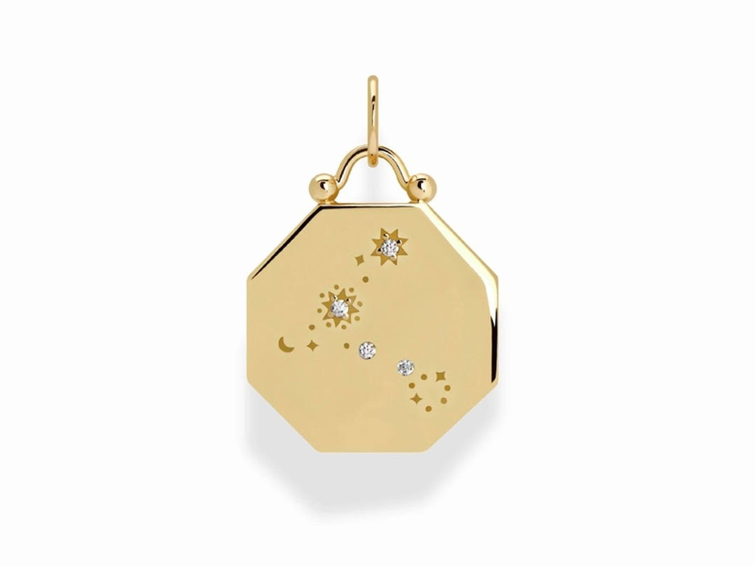 Pisces Charm with Lapis and CZs